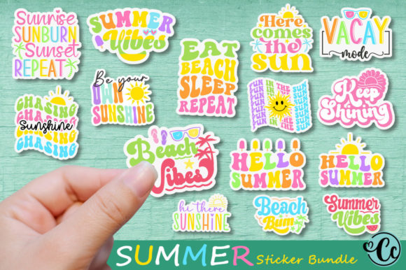Download Summer Sticker Bundle. Sticker Designs - Premium Resources