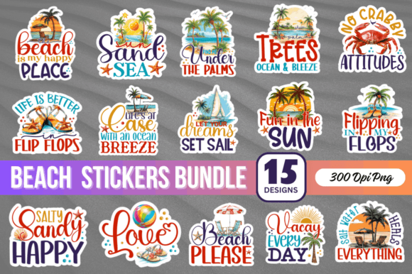 Download Beach Sticker Png Bundle - Sticker png bundle Collection