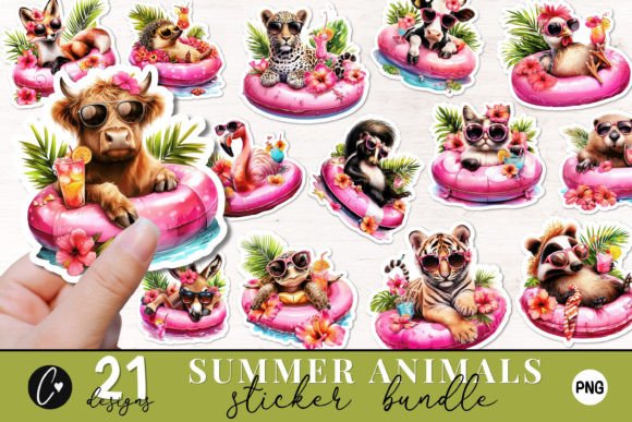 Download Summer Animals Sticker PNG Bundle - Sticker png bundle Collection