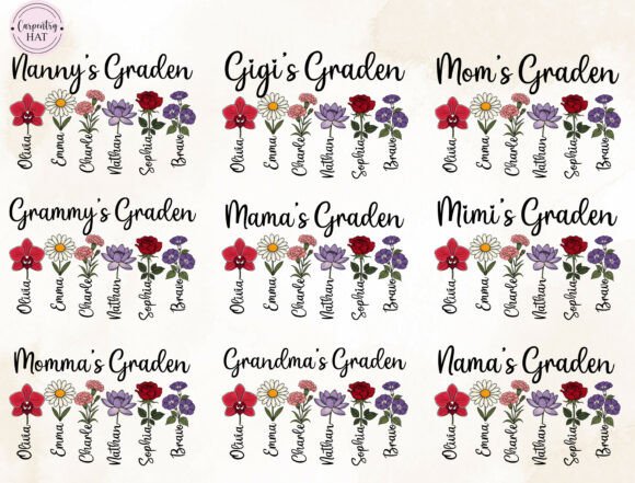 Download Personalized Grandma’s Garden PNG - Personalized Collection