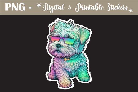 Download Cute Little Dog Sticker Design PNG - Dog sticker design Collection