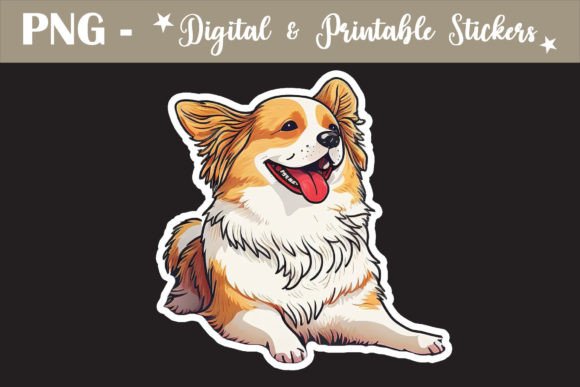 Download Cute Little Dog Sticker Design PNG - Premium Resources